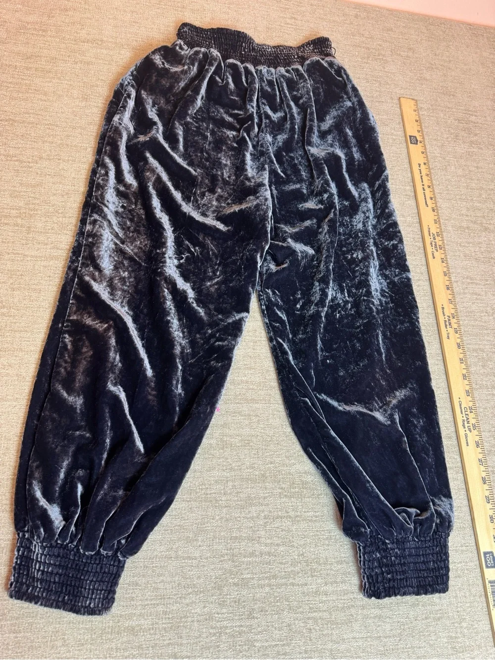 Anthropologie  Velvet Jogger Pants - Navy